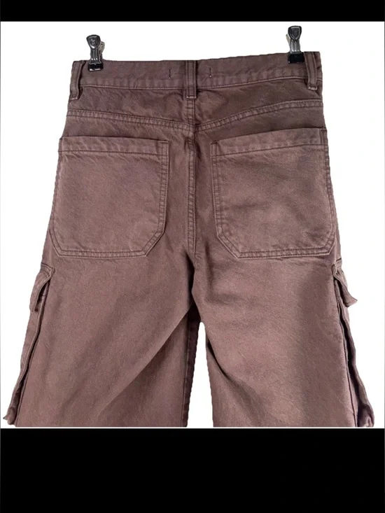 PacSun Brown Cargo Pants Women’s 23 Low Rise Baggy Wide Leg Y2K Streetwear - Picture 5 of 11